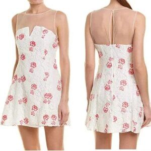 BB Dakota NWT Flavia Floral Embroidered Lace Dress in White / Size 8